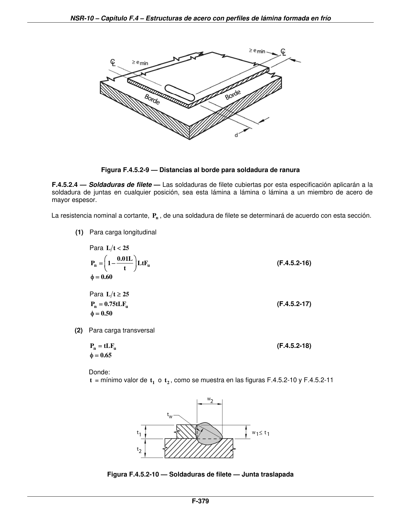 Figura F.4.5.2-9 — Distancias al borde para soldadura de ranura — página original del PDF