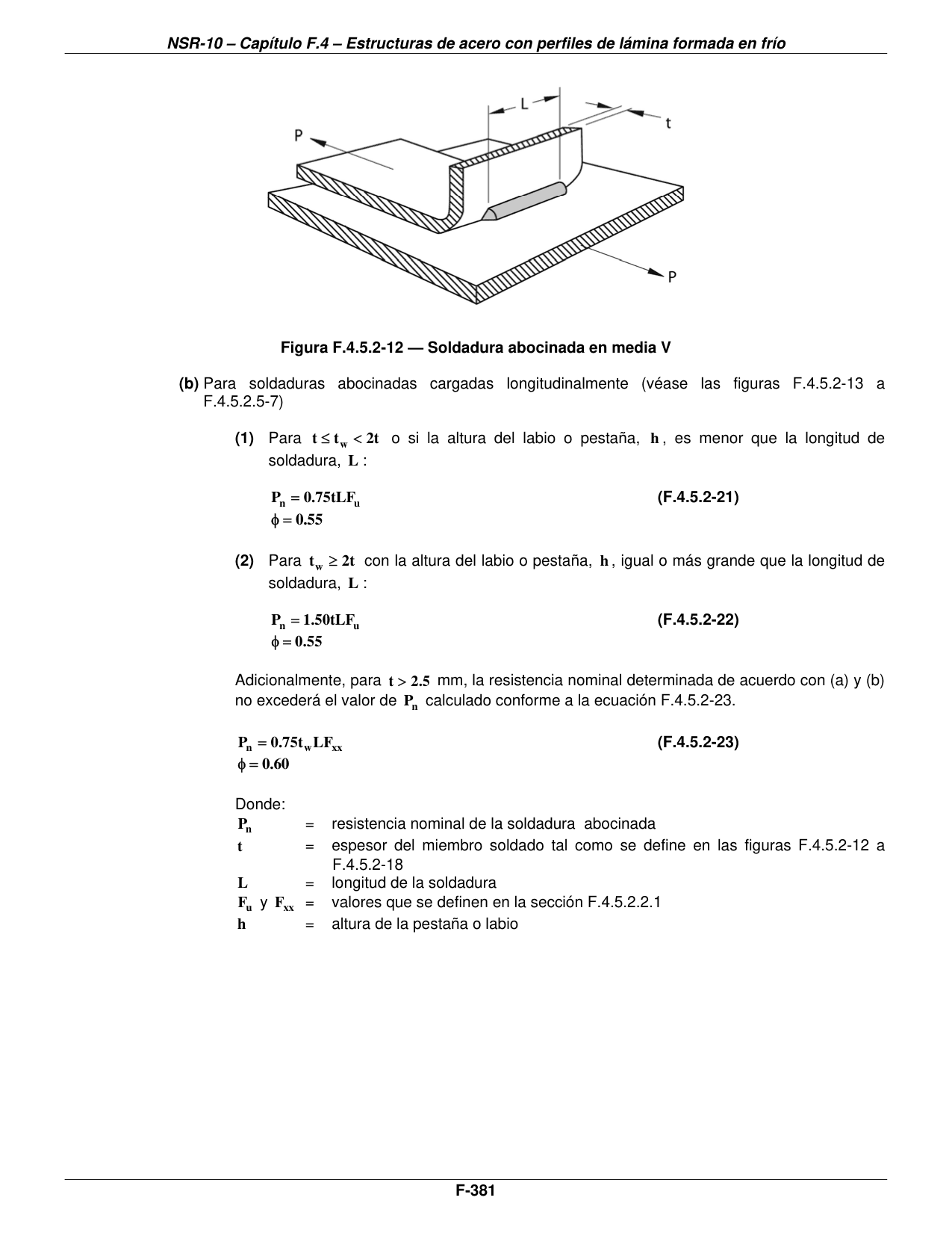 Figura F.4.5.2-12 — Soldadura abocinada en media V — página original del PDF