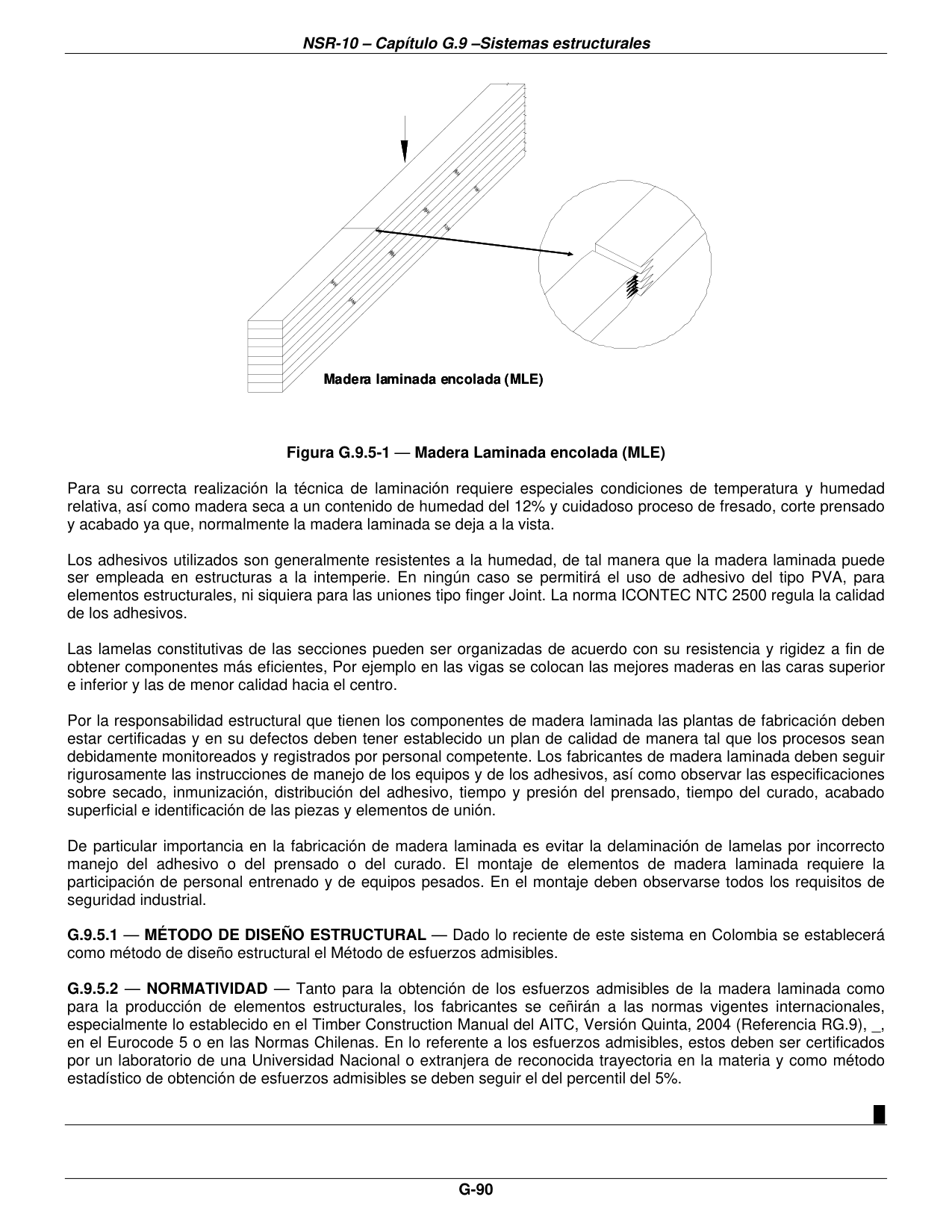 Figura G.9.5-1 — Madera Laminada encolada (MLE) — página original del PDF