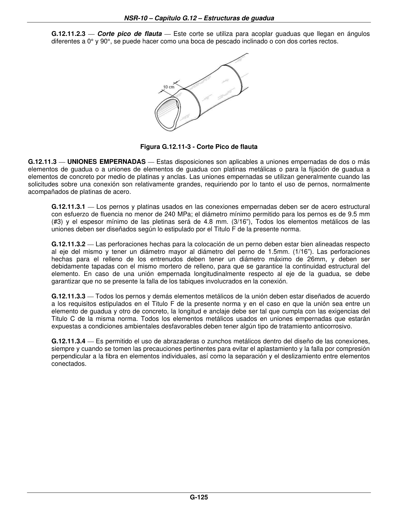 Figura G.12.11-3 — Corte Pico de flauta — página original del PDF