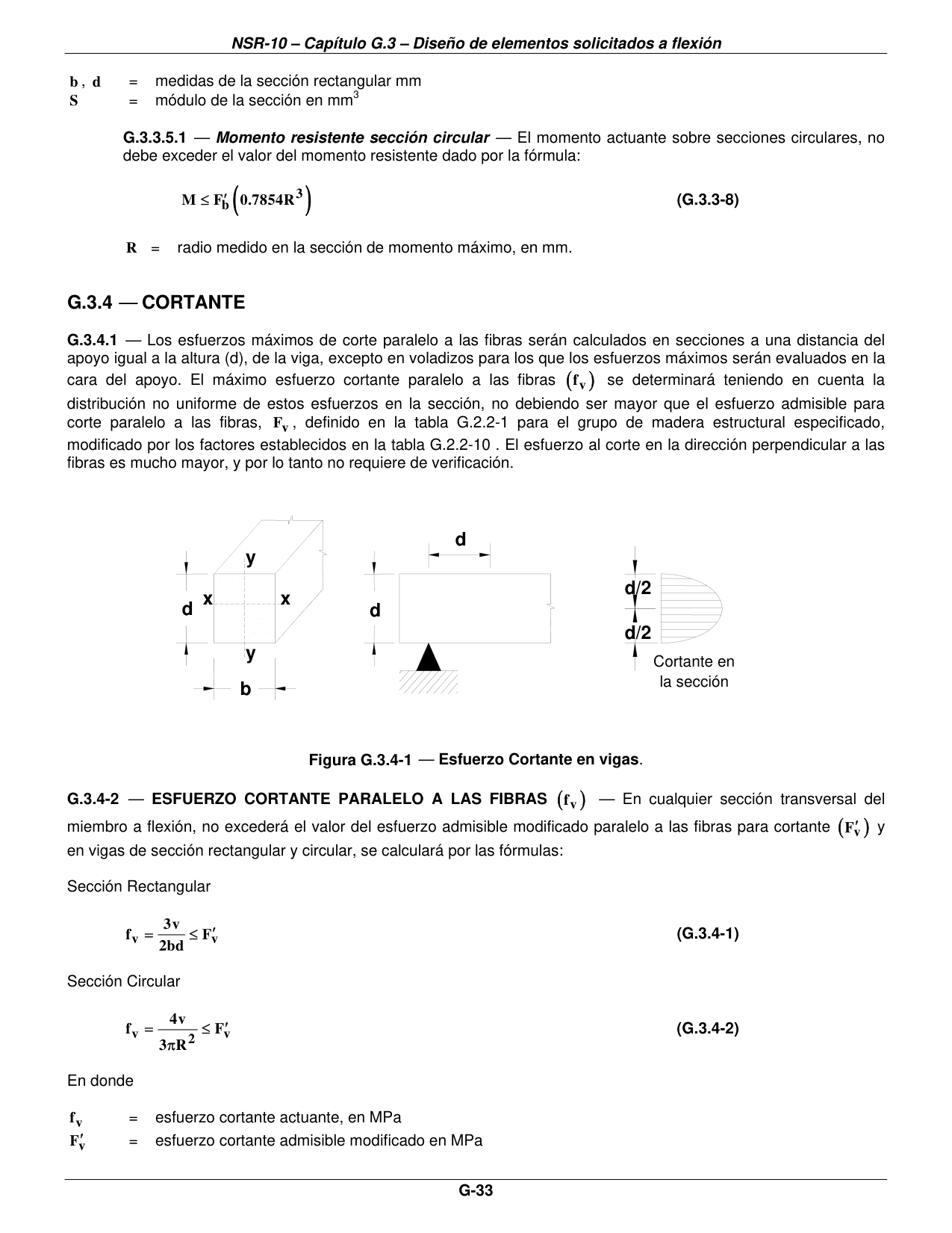 Figura G.3.4-1 — Esfuerzo Cortante en vigas. — página original del PDF