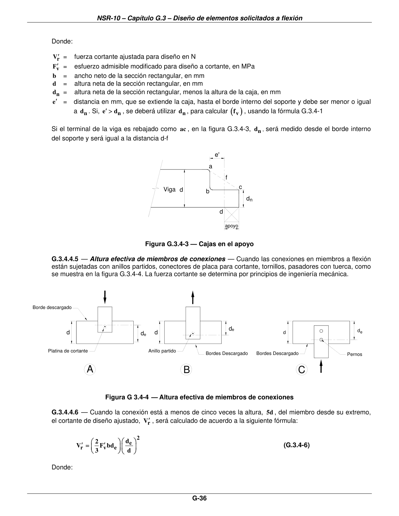 Figura G.3.4-3 — Cajas en el apoyo — página original del PDF