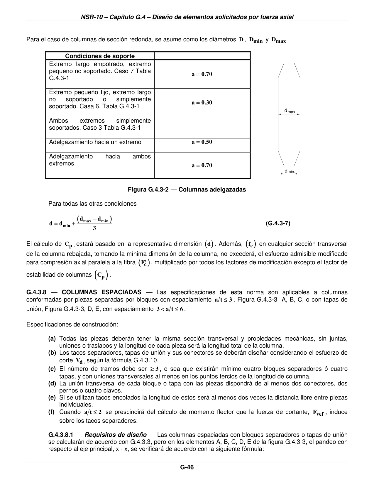 Figura G.4.3-2 — Columnas adelgazadas — página original del PDF
