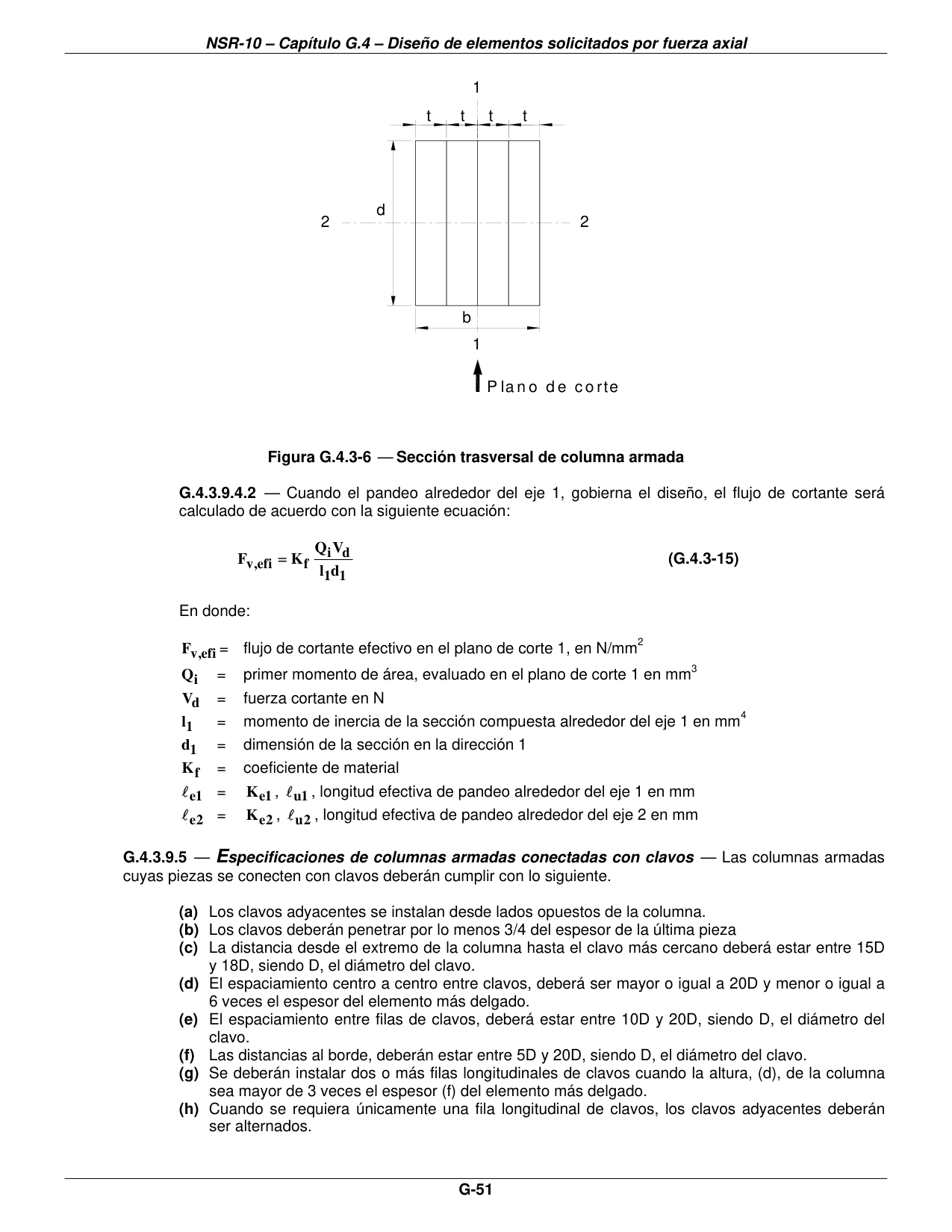Figura G.4.3-6 — Sección trasversal de columna armada — página original del PDF