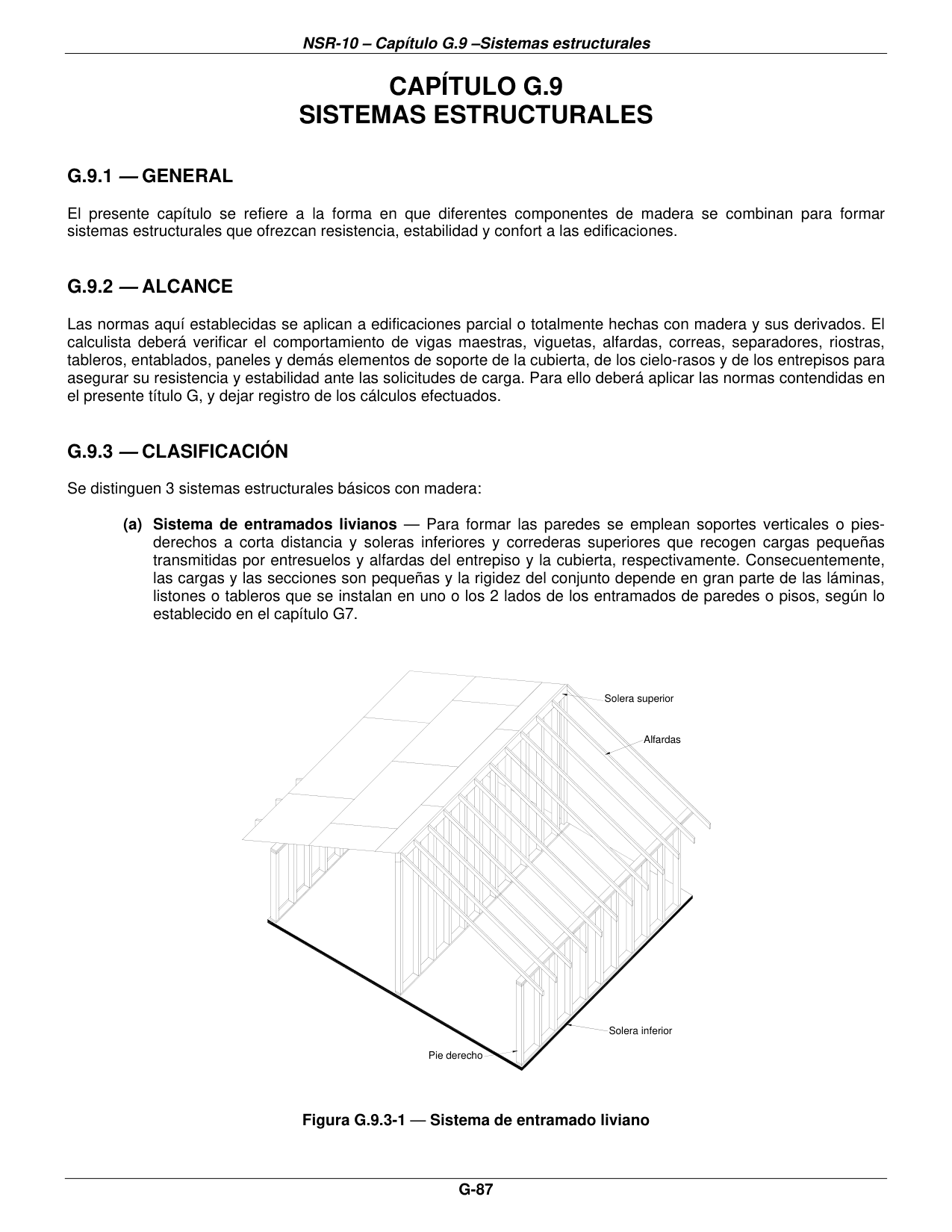 Figura G.9.3-1 — Sistema de entramado liviano — página original del PDF